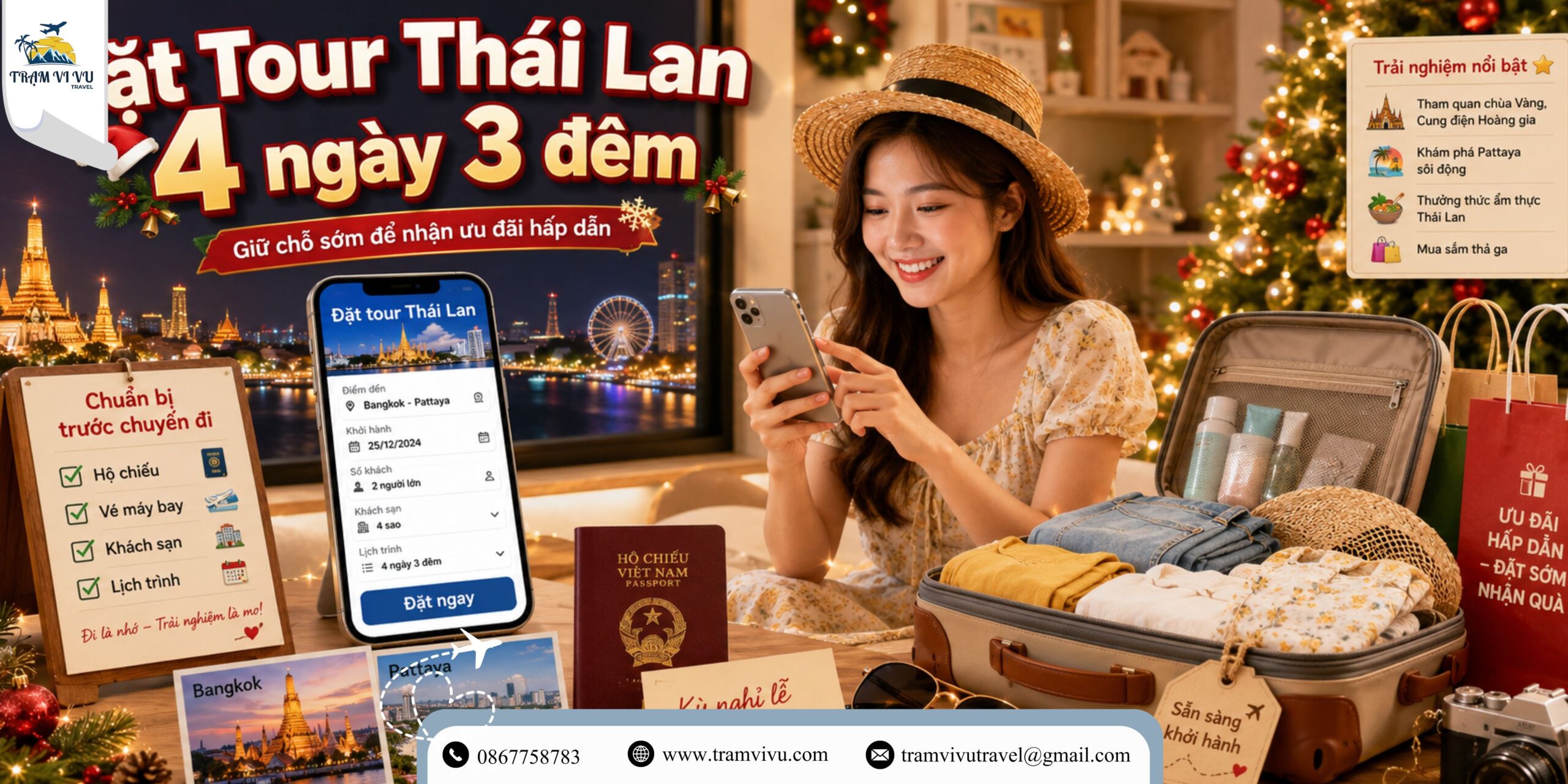 Đặt Tour Thái Lan 4 ngày 3 đêm sớm nhận ưu đãi