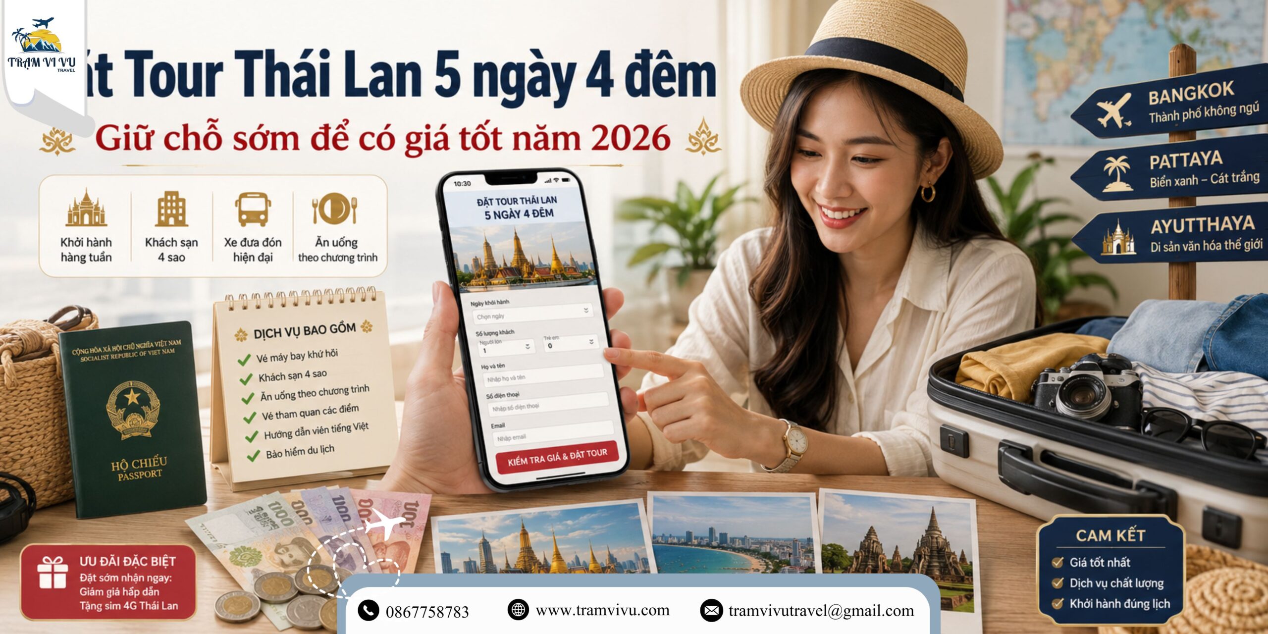Đặt Tour Thái Lan 5 ngày 4 đêm sớm để giữ chỗ giá tốt